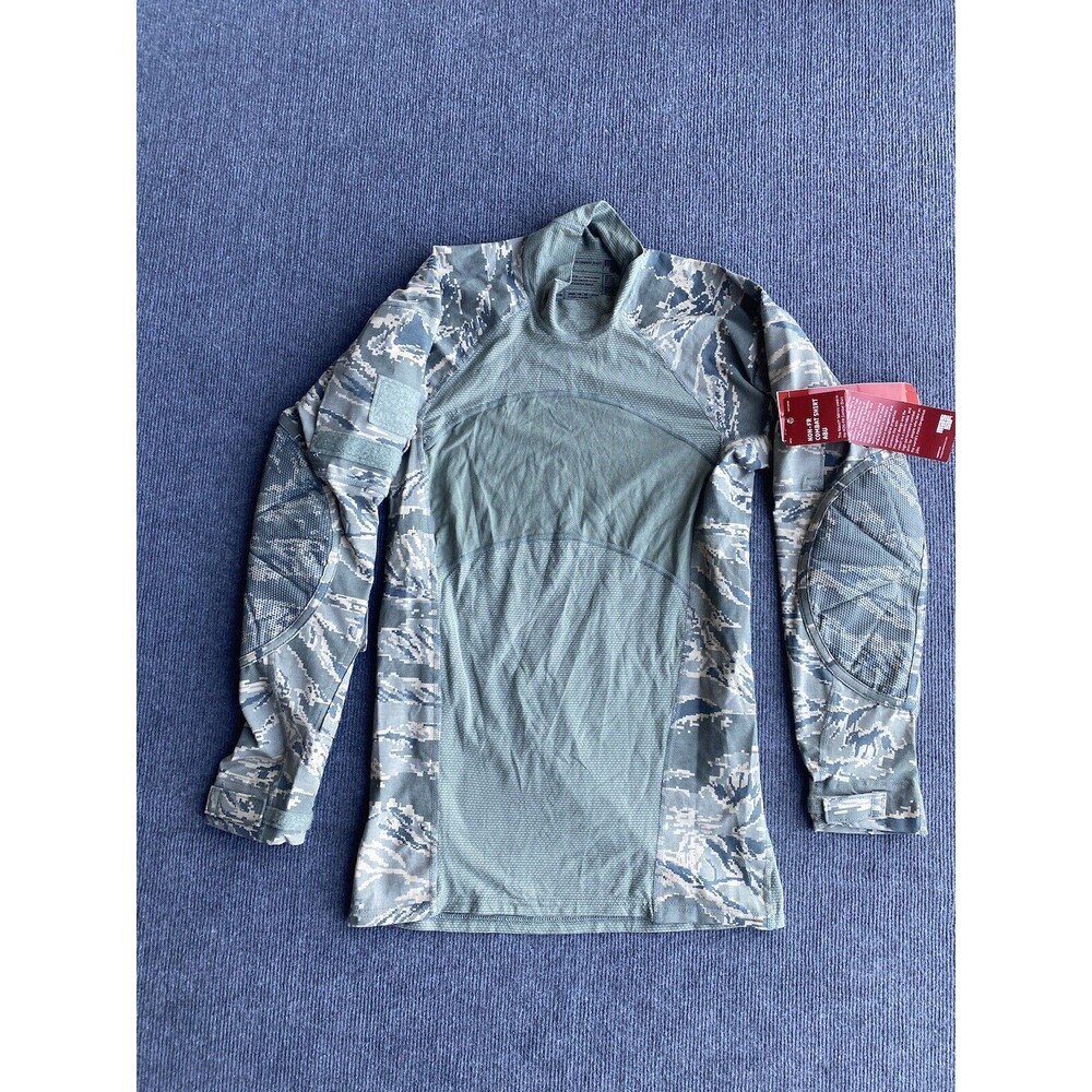 MASSIF Combat Shirt Mens S Non FR ABU Tiger Camo Long Sleeve New with Tags